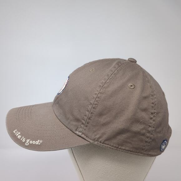 Life is Good Slideback Baseball Cap Brown OS Adjustable Embroidered 6 Panel - Picture 3 of 8